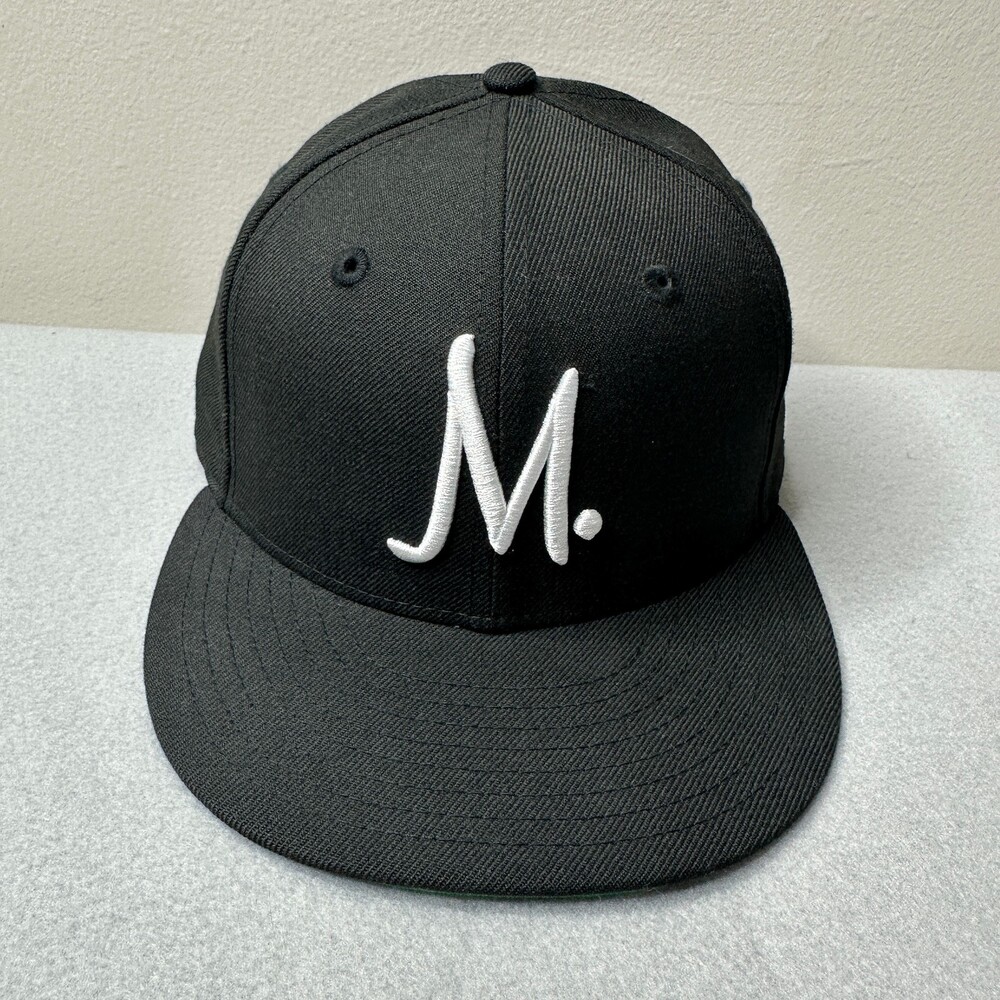 Manor Phoenix Hat Cap Men 7 1/8 Black Script Logo New Era 59FIFTY Boutique